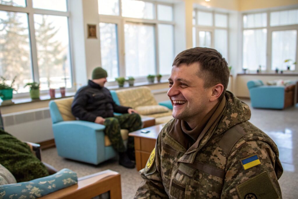 Український військовий в реабілітаційному центрі