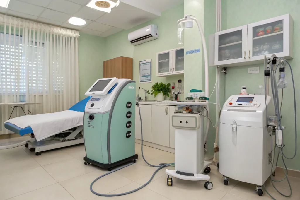 медичне обладнання в кімнаті терапії